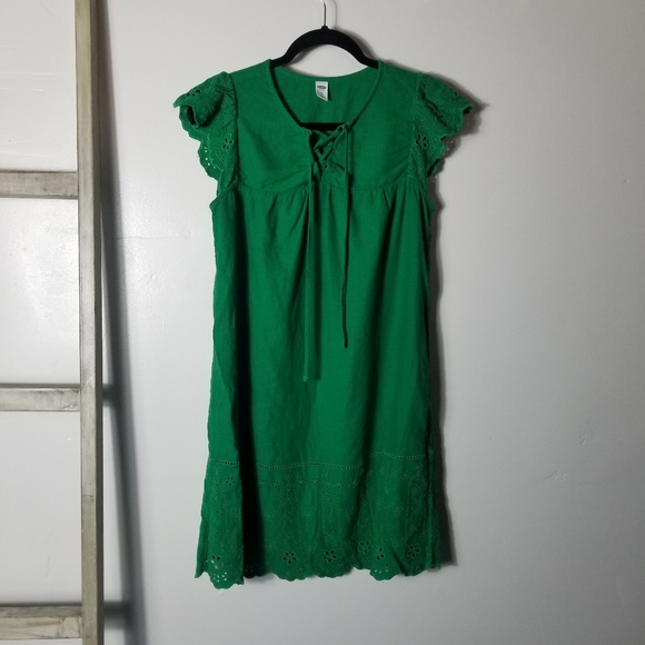OLD NAVY GREEN DRESS SIZE XS - Picture 1 of 13